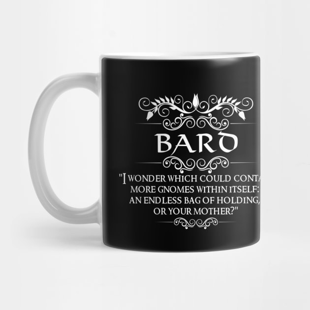 "Insert Your Mother Joke" DnD Bard Quote Print by DungeonDesigns